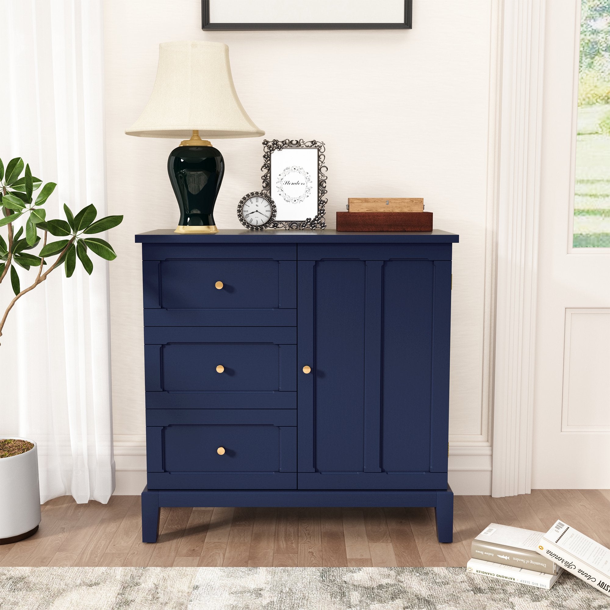 Accent cabinet with deals drawers